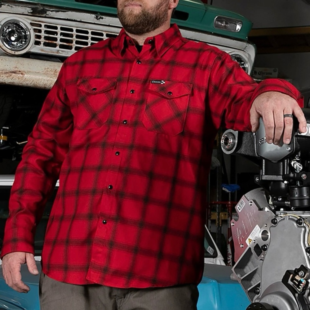 NWT-Dixxon The Stroker Red Plaid Flannel Shirt
